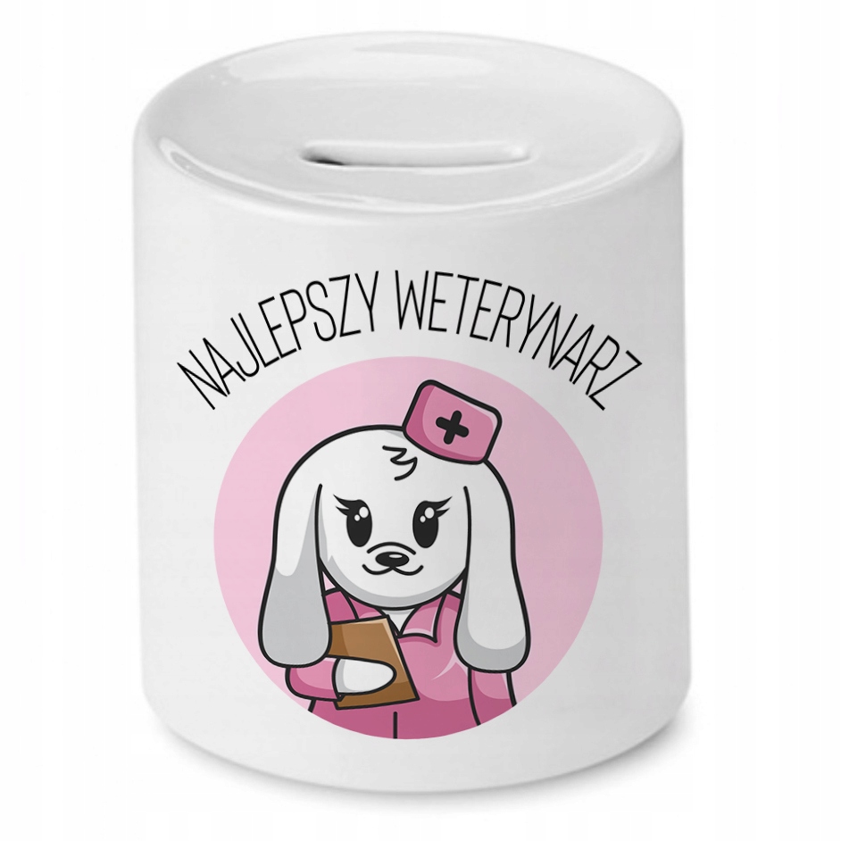 Skarbonka Dla Weterynarza Najlepszy Weterynarz Z Nadrukiem Ze Zdjęciem