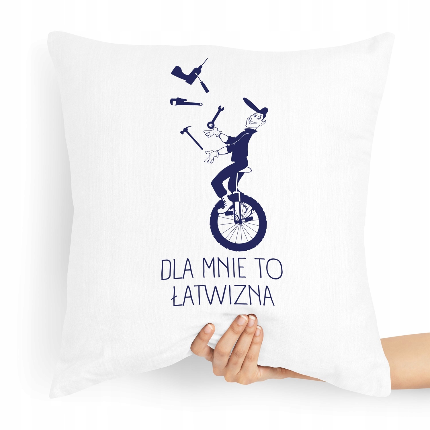 Poduszka Budowlańca Majster Dla Mnie To Łatwizna Z Nadrukiem Ze Zdjęciem