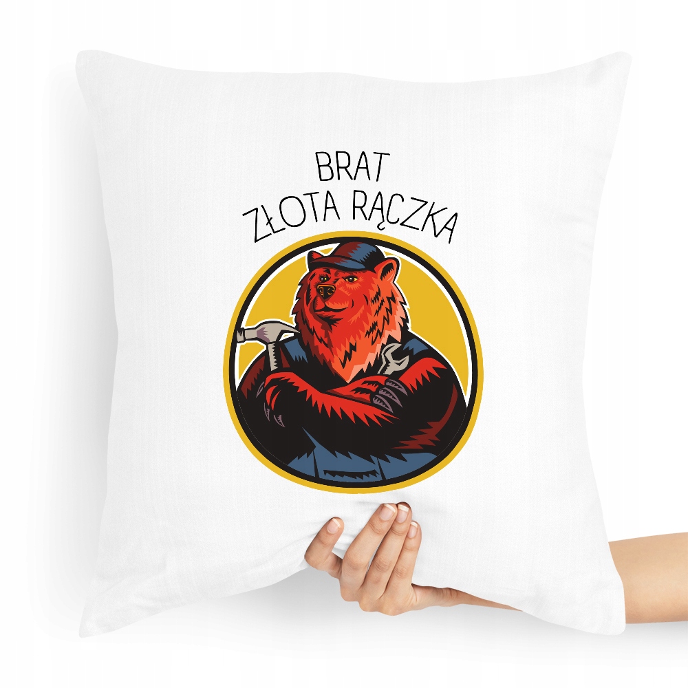 Poduszka Prezent Dla Brata Brat Złota Rączka Z Nadrukiem Ze Zdjęciem