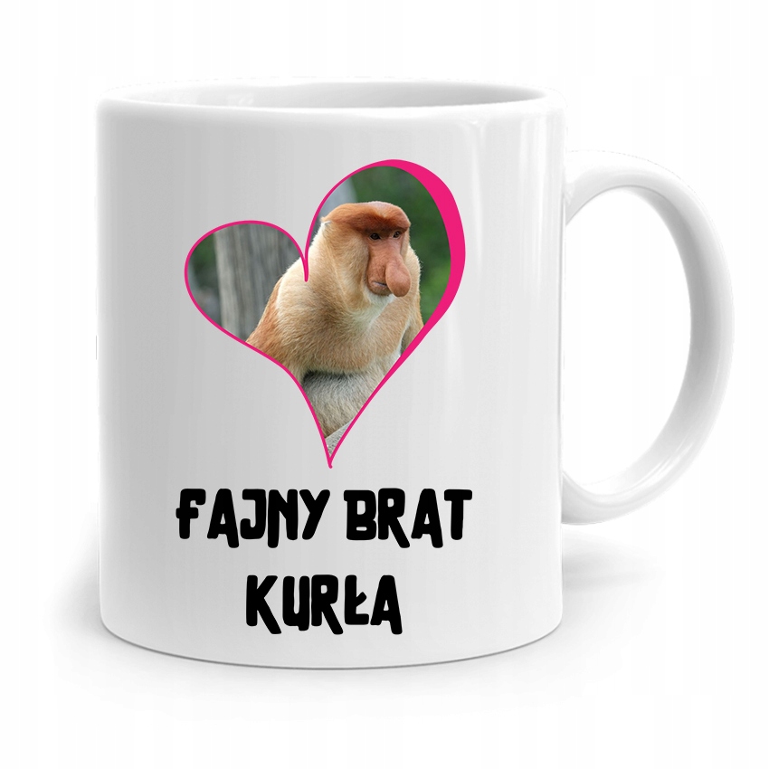 Kubek Prezent Dla Brata Dziecka Fajny Brat Kurła Z Nadrukiem Ze Zdjęciem