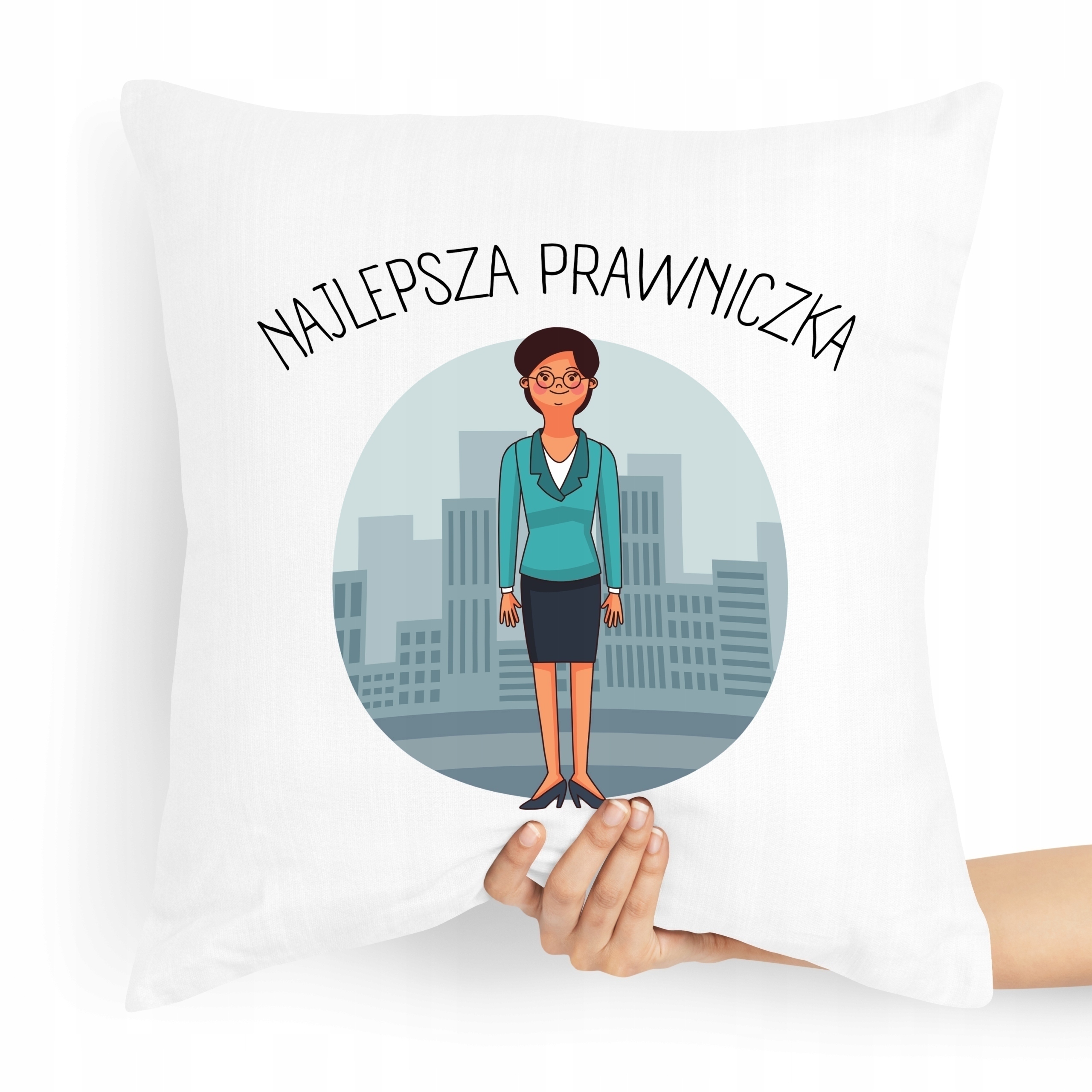 Poduszka Prezent Dla Prawnika Najlepsza Prawniczka Z Nadrukiem Ze Zdjęciem