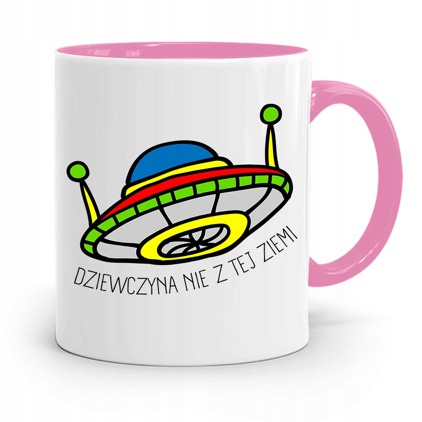 Kubek Różowy Dla Dziewczyny Żony Nie Z Tej Ziemi Z Nadrukiem Ze Zdjęciem