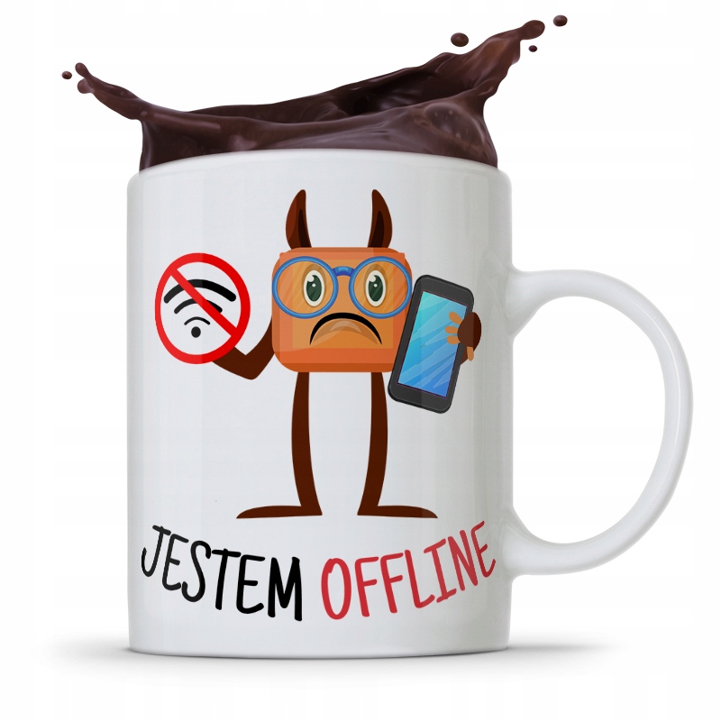 Kubek Informatyka Programisty Jestem Offline Z Nadrukiem Ze Zdjęciem