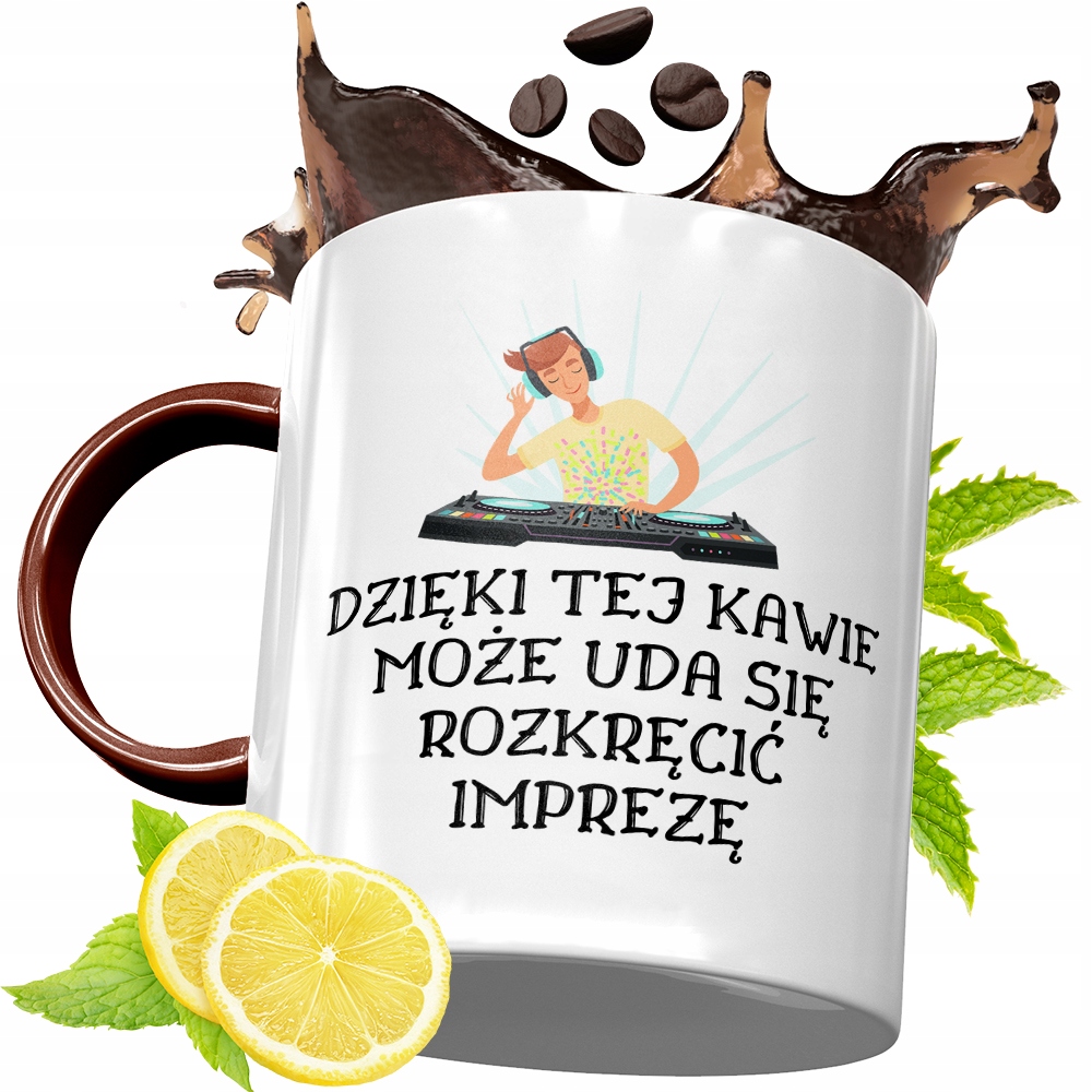 Kubek Bordowy Dla Dja Na Urodziny Prezent Z Nadrukiem Ze Zdjęciem