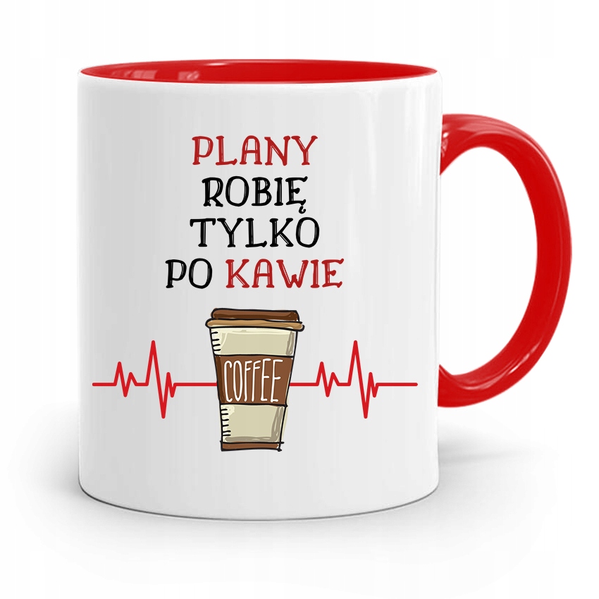 Kubek Czerwony Architekta Robię Tylko Po Kawie Z Nadrukiem Ze Zdjęciem