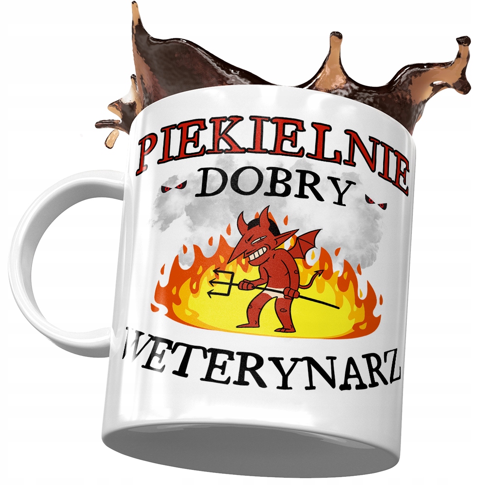 Kubek Dla Weterynarza Piekielnie Dobry Weterynarz Z Nadrukiem Ze Zdjęciem