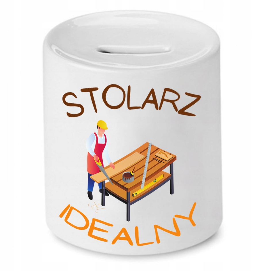 Skarbonka Prezent Dla Stolarza Idealny Z Nadrukiem Ze Zdjęciem