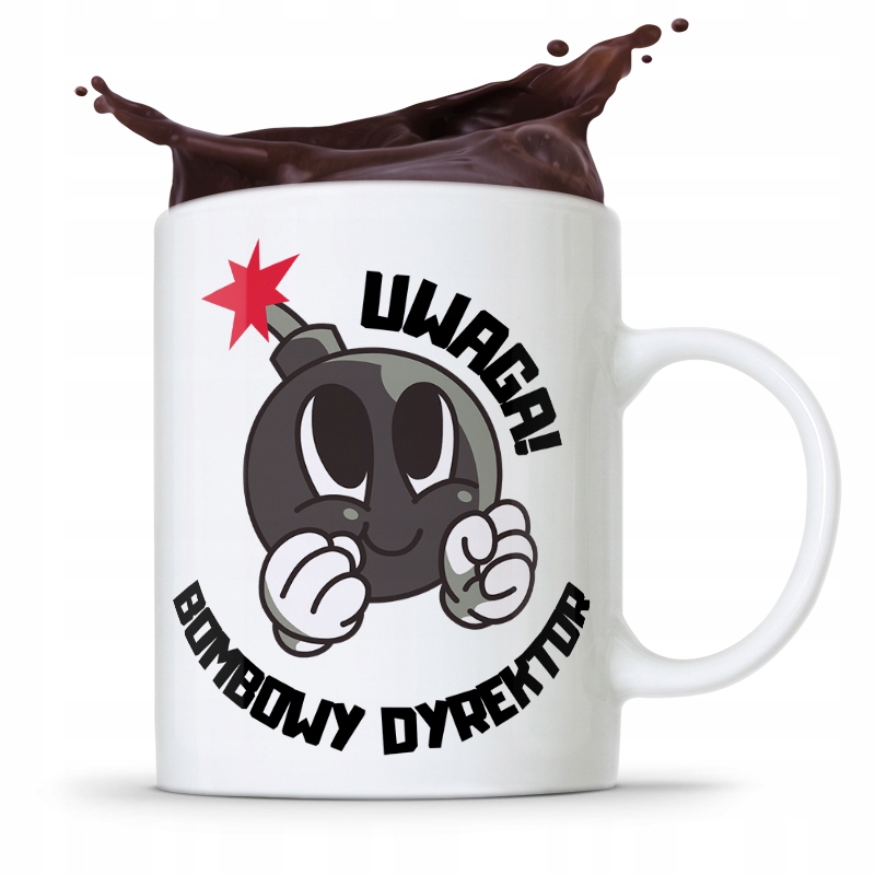 Dla Dyrektora Kubek Uwaga Bombowy Dyrektor Z Nadrukiem Ze Zdjęciem