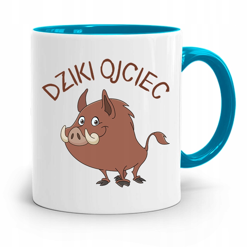 Kubek Błękitny Dla Taty Ojca Dziki Tata Ojciec Z Nadrukiem Ze Zdjęciem