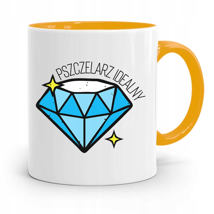 Kubek Zółty Dla Pszczelarza Pszczelarz Idealny Z Nadrukiem Ze Zdjęciem