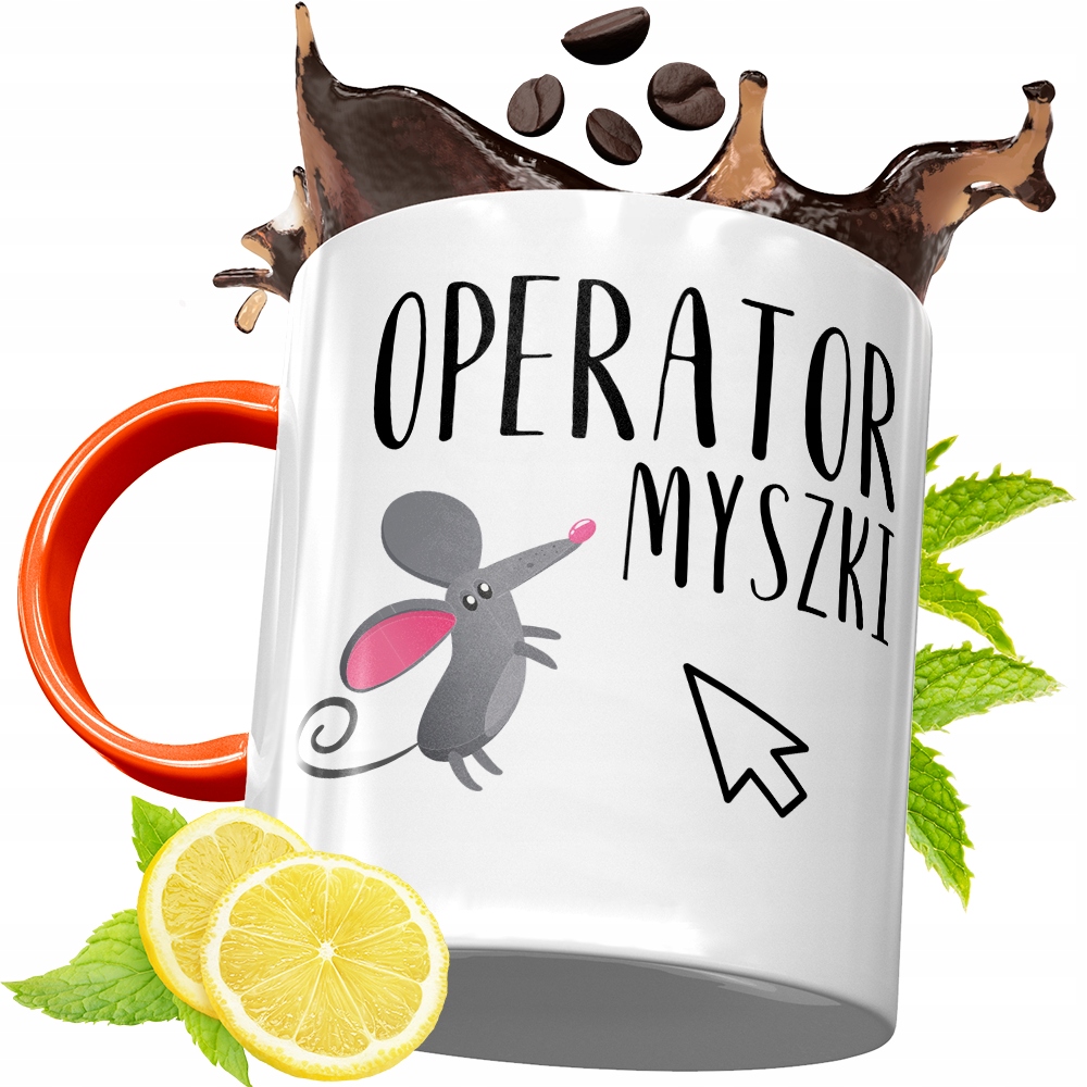 Kubek Pomarańczowy Dla Informatyka Programisty Z Nadrukiem Ze Zdjęciem