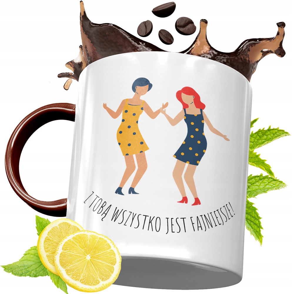 Kubek Bordowy Dla Przyjaciela Na Urodziny Prezent Z Nadrukiem Ze Zdjęciem