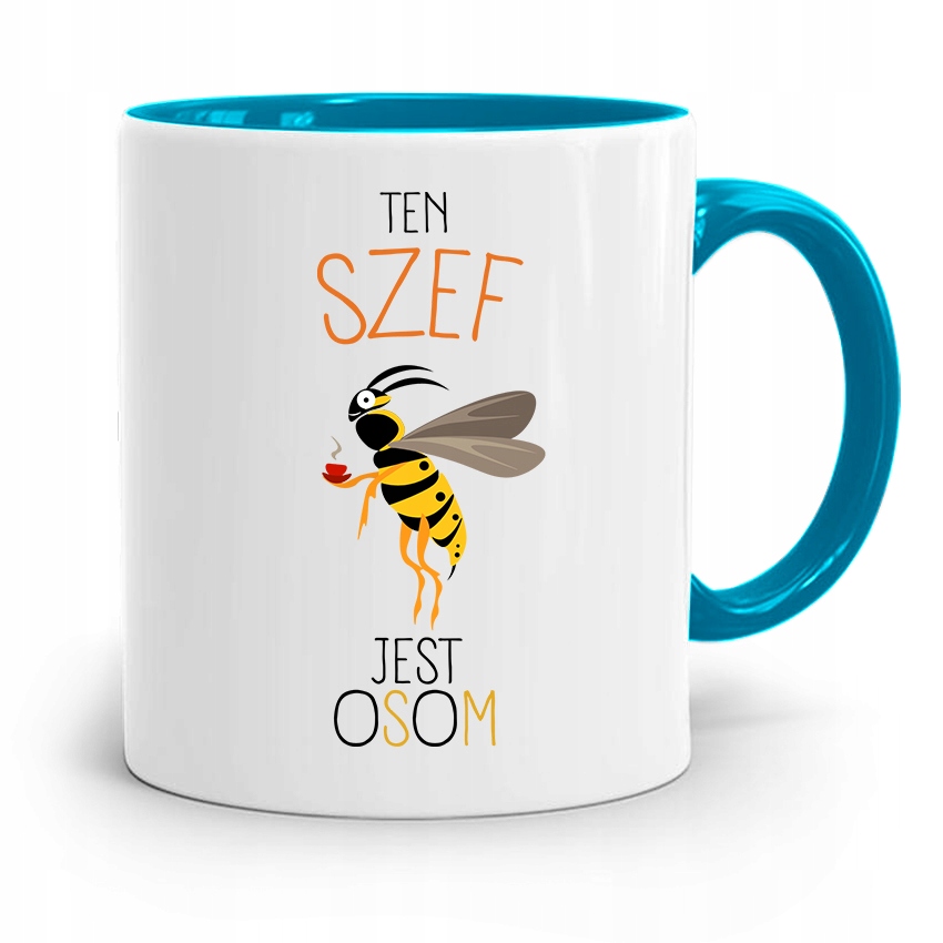 Kubek Błękitny Prezent Dla Szefa Jest Osom Prezent Z Nadrukiem Ze Zdjęciem