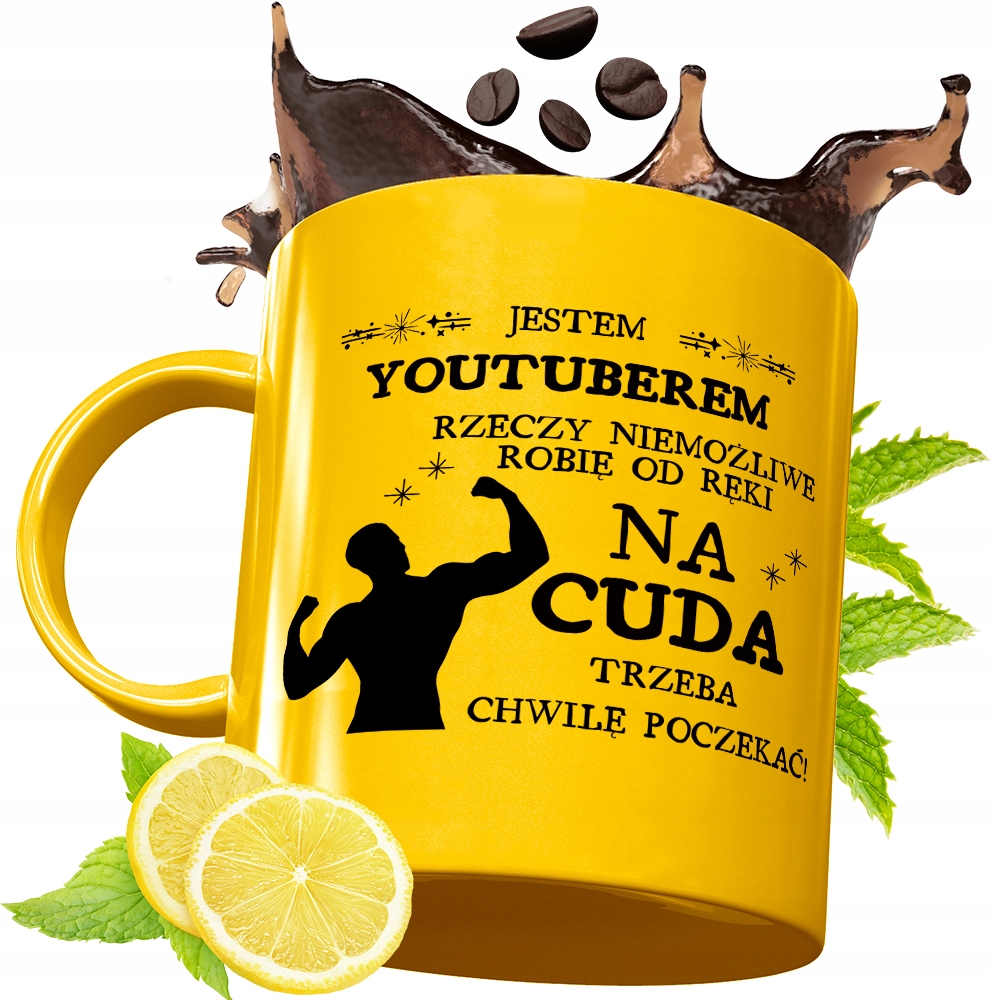 Złoty Kubek Premium Dla Youtubera Prezent Z Nadrukiem Ze Zdjęciem