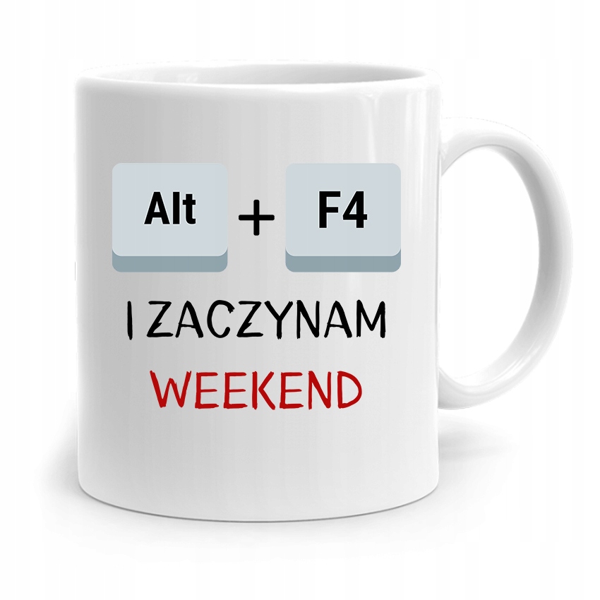Kubek Informatyka Programisty I Zaczynam Weekend Z Nadrukiem Ze Zdjęciem