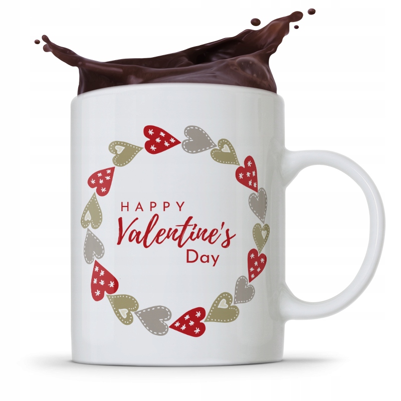 Kubek Prezent Na Walentynki Happy Valentine's Day Z Nadrukiem Ze Zdjęciem