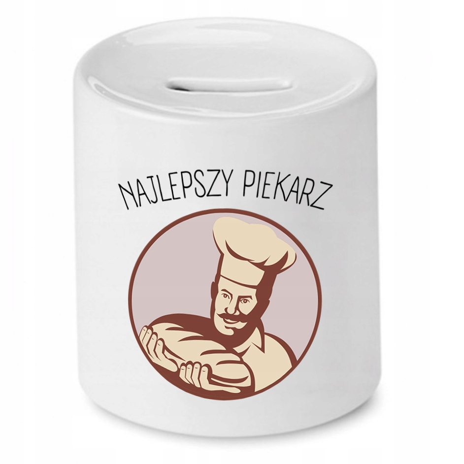 Skarbonka Dla Piekarza Najlepszy Piekarz Prezent Z Nadrukiem Ze Zdjęciem