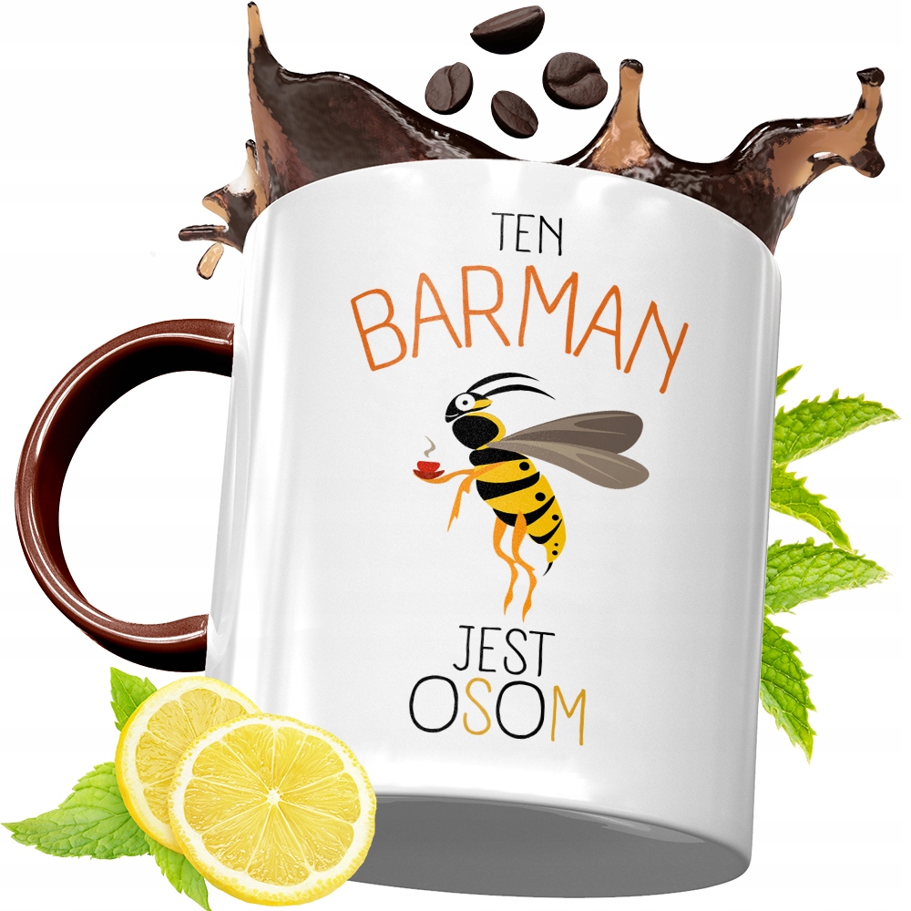 Kubek Bordowy Dla Barmana Na Urodziny Prezent Z Nadrukiem Ze Zdjęciem