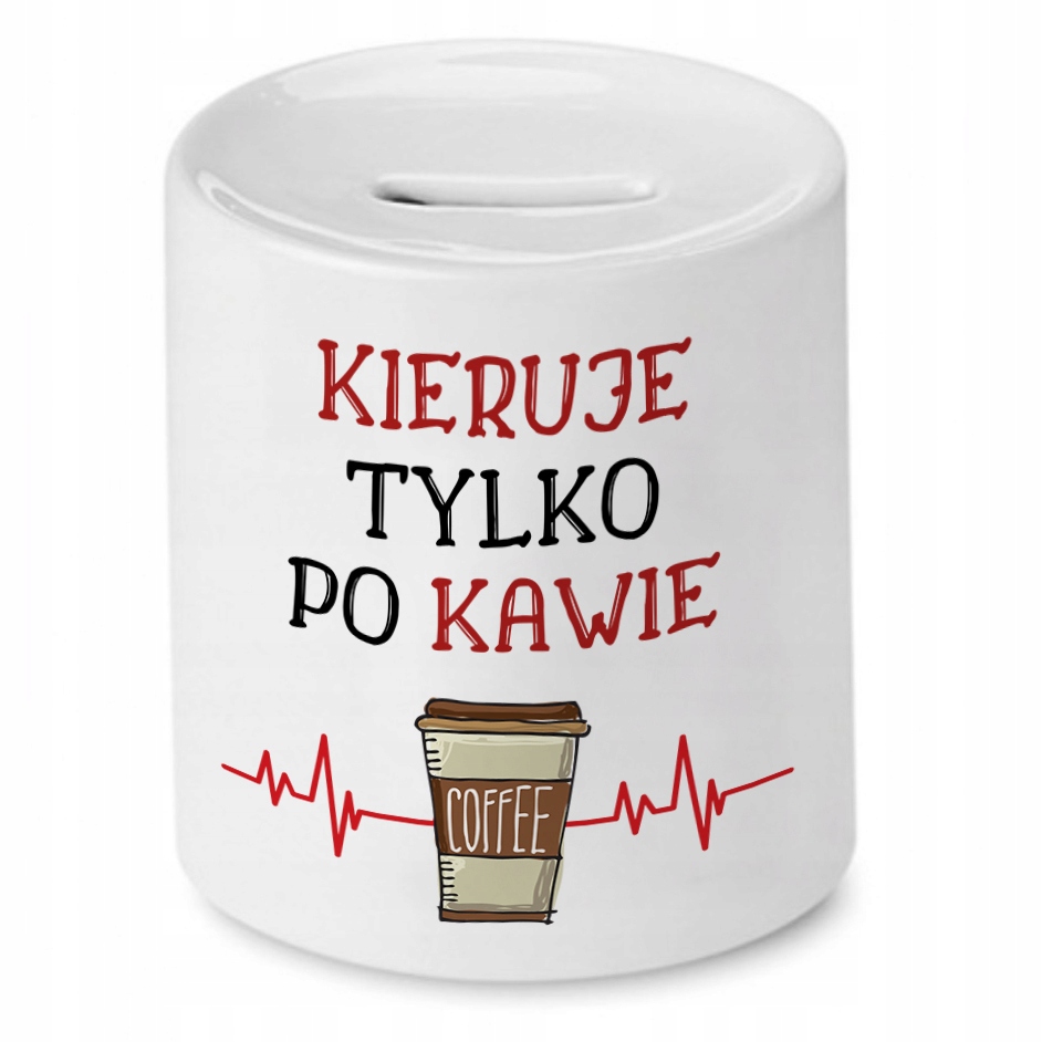 Skarbonka Dla Kierownika Kieruje Tylko Po Kawie Z Nadrukiem Ze Zdjęciem