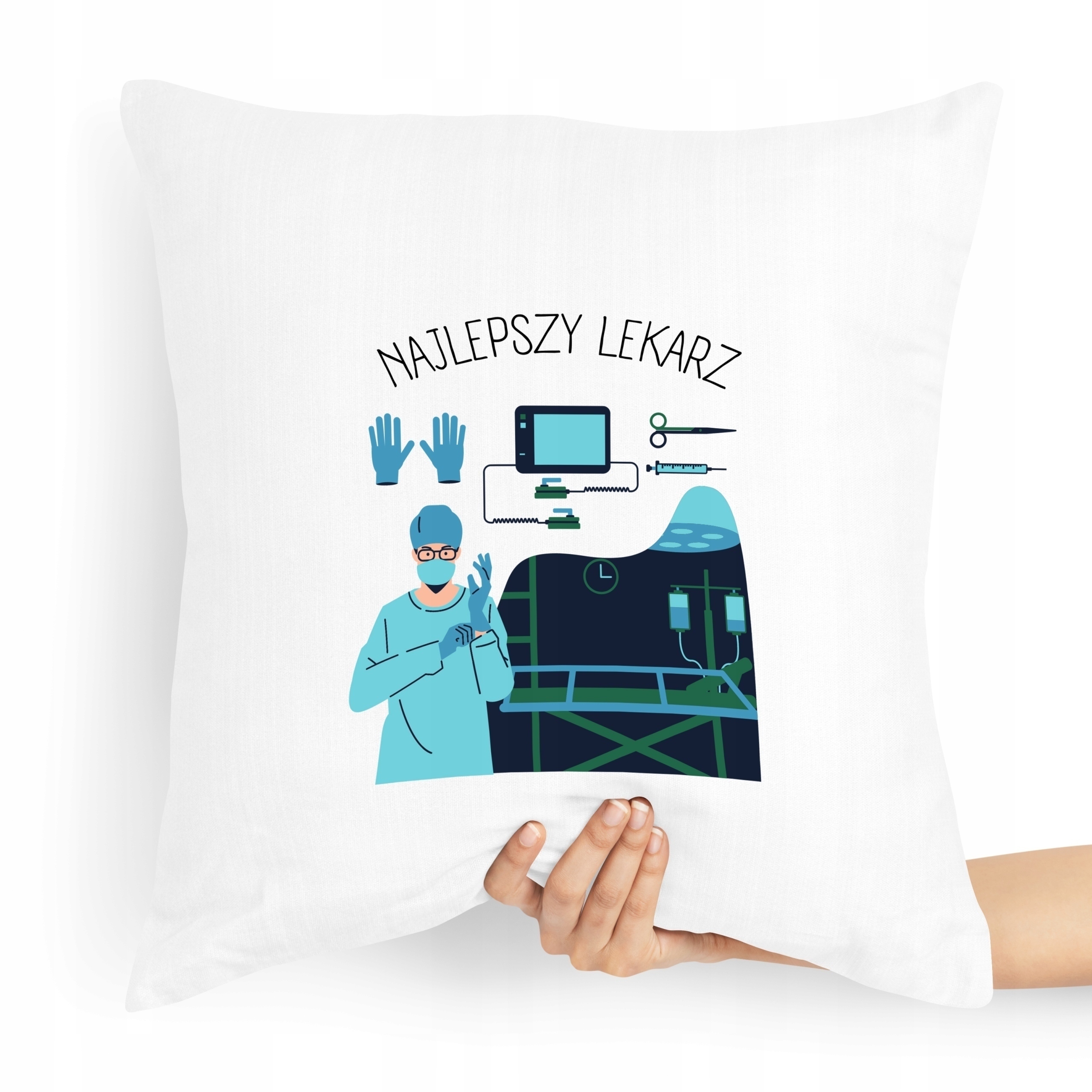 Poduszka Prezent Dla Doktora Najlepszy Lekarz Z Nadrukiem Ze Zdjęciem