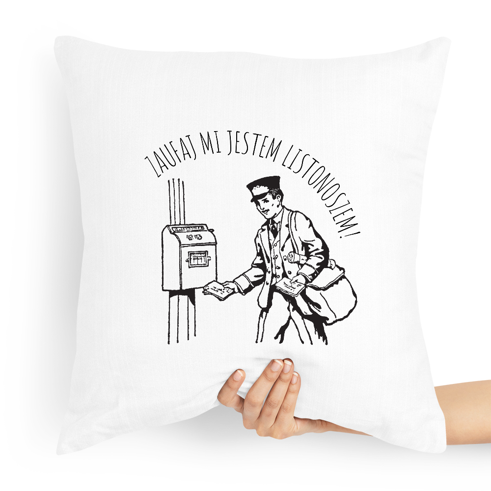 Poduszka Prezent Dla Listonosza Zaufaj Mi Jestem Z Nadrukiem Ze Zdjęciem