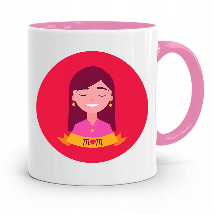 Kubek Różowy Prezent Dla Mamy Matki Mom Prezent Z Nadrukiem Ze Zdjęciem