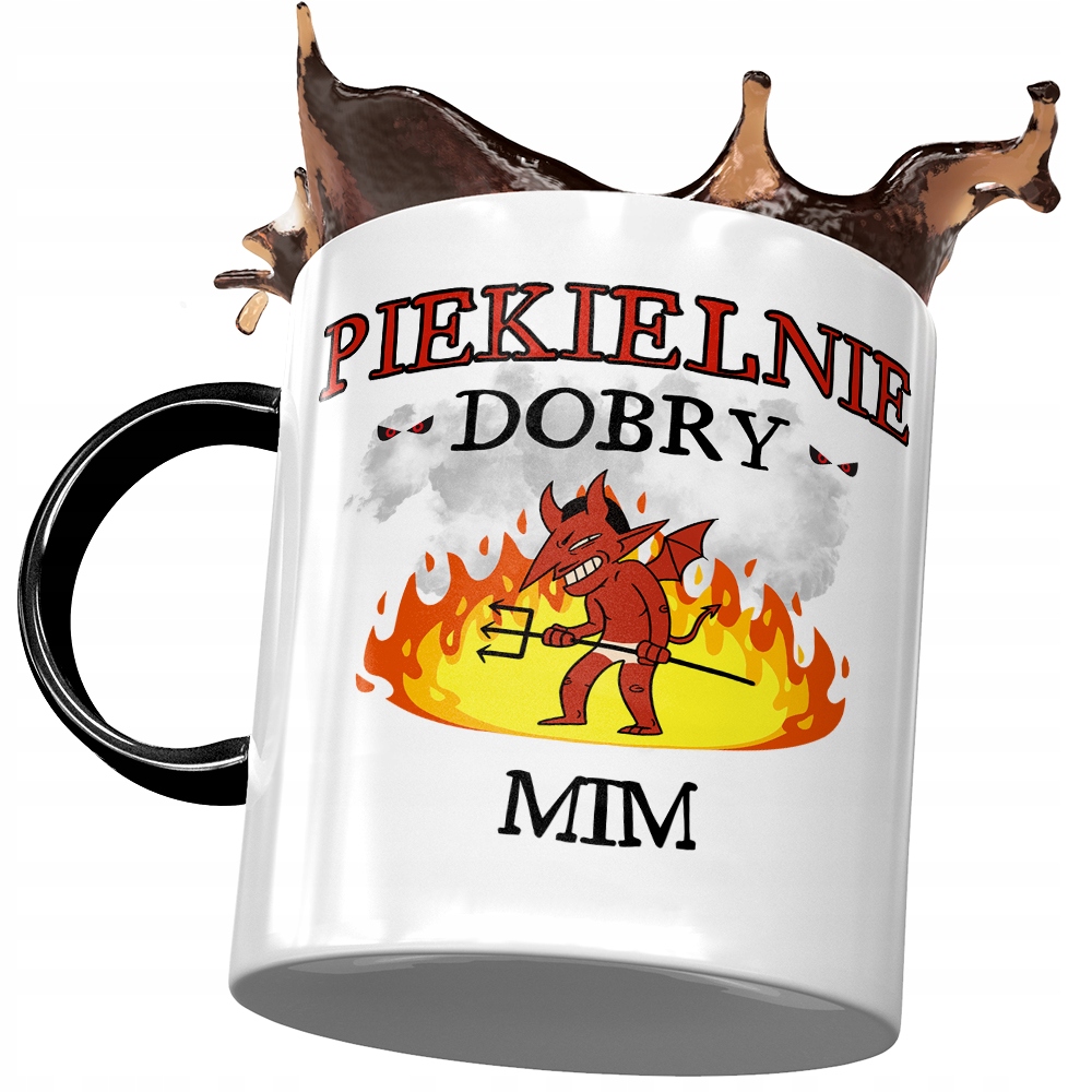 Kubek Czarny Dla Mima Piekielnie Dobry Mim Kubek Z Nadrukiem Ze Zdjęciem