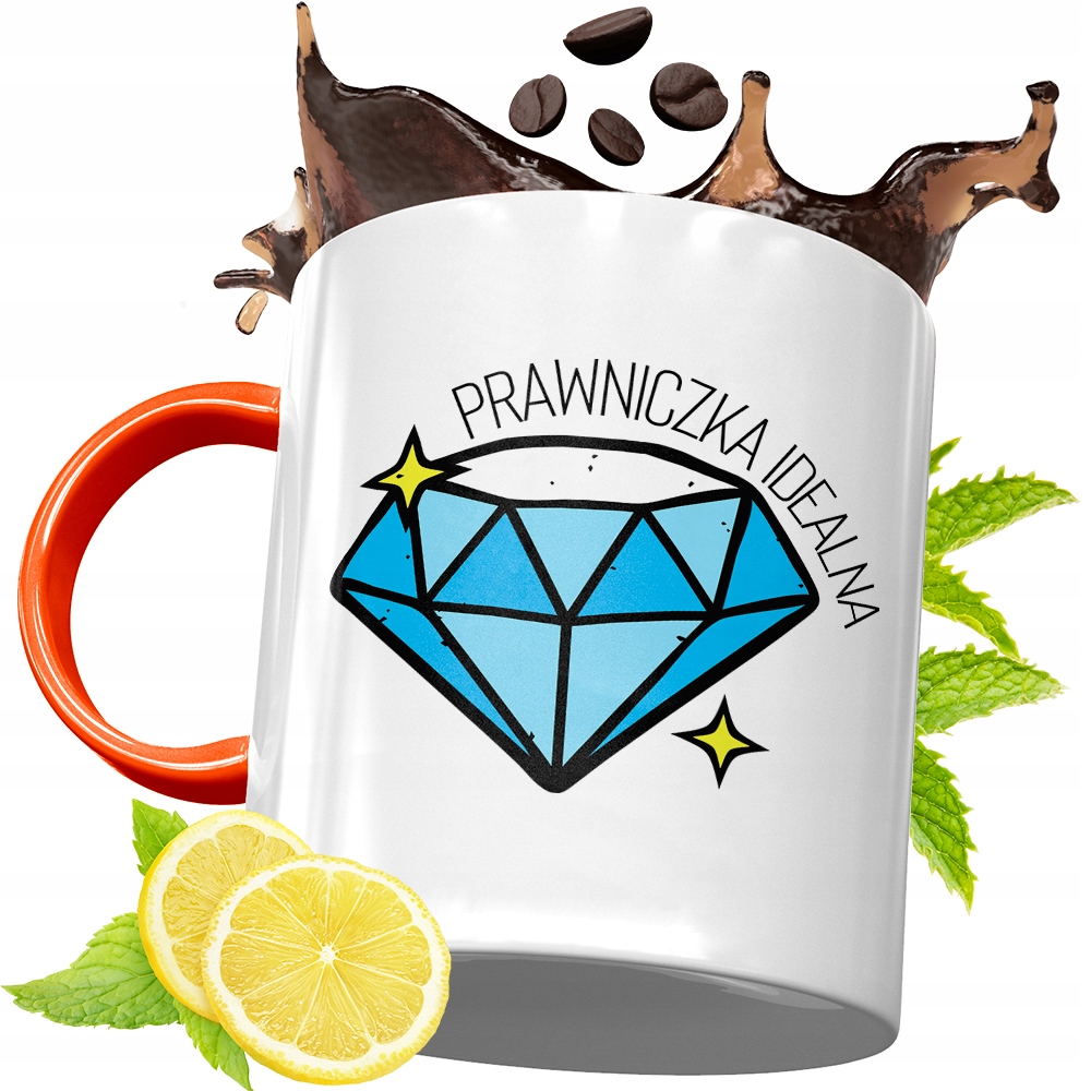 Kubek Pomarańczowy Dla Prawnika Prezent Z Nadrukiem Ze Zdjęciem