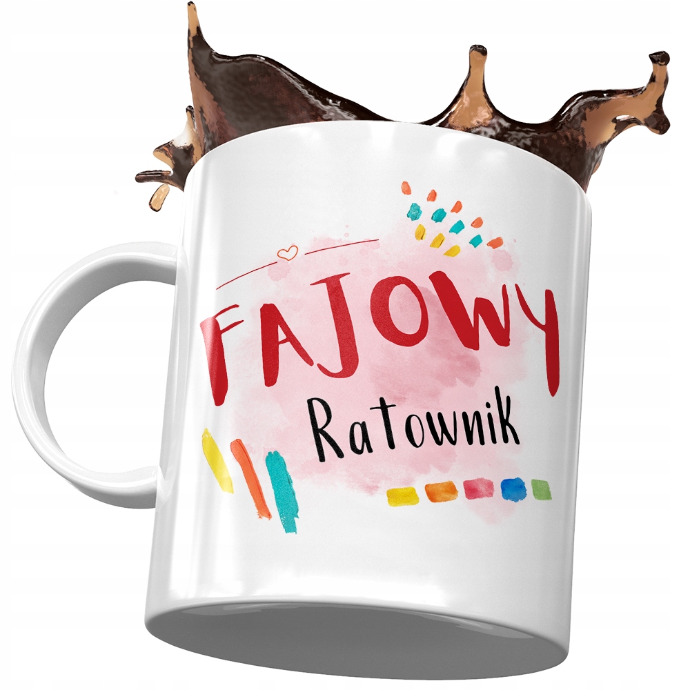 Kubek Dla Ratownika Fajowy Ratownik Z Nadrukiem Ze Zdjęciem