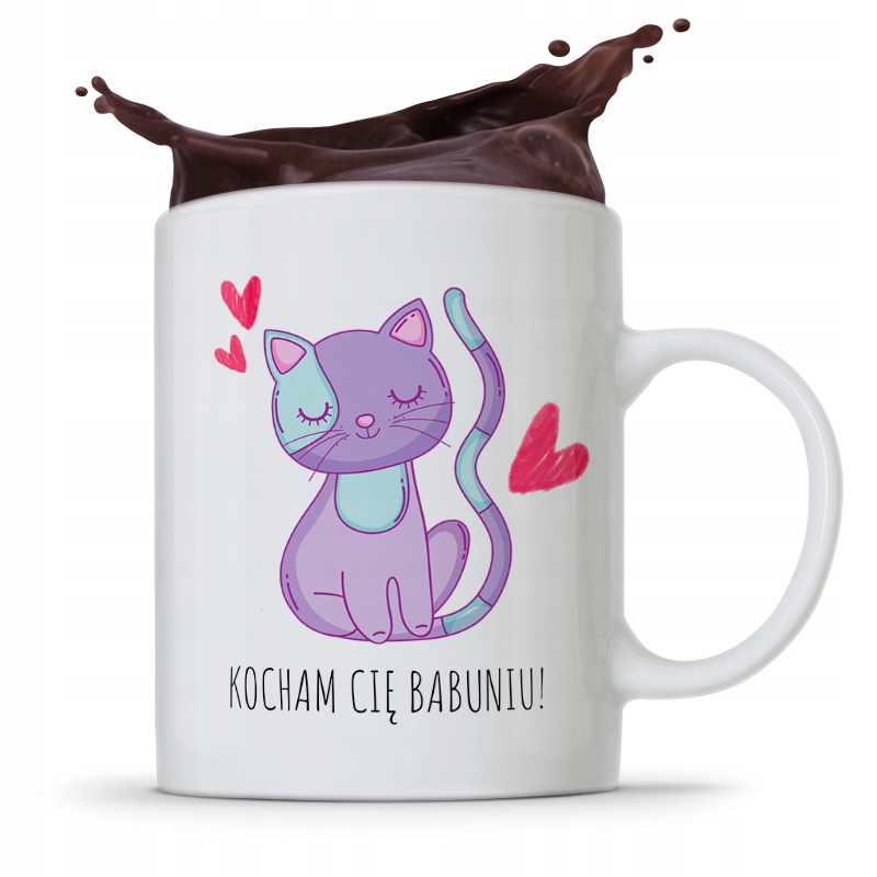 Kubek Dla Babci Na Imieniny Kocham Cię Babciu Z Nadrukiem Ze Zdjęciem