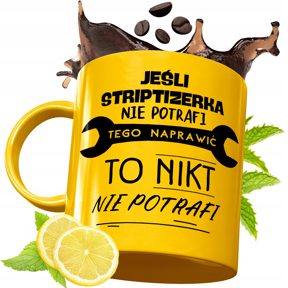 Złoty Kubek Premium Dla Striptizerki Prezent Z Nadrukiem Ze Zdjęciem