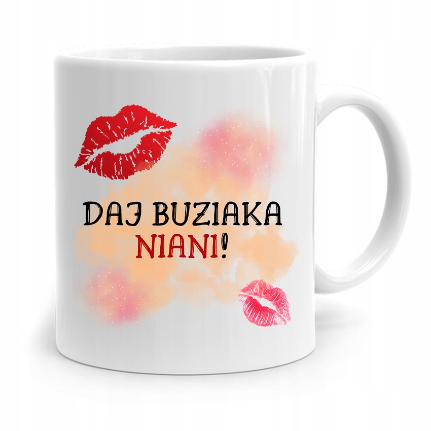 Dla Niani Opiekunki Kubek Daj Buziaka Niani! Z Nadrukiem Ze Zdjęciem