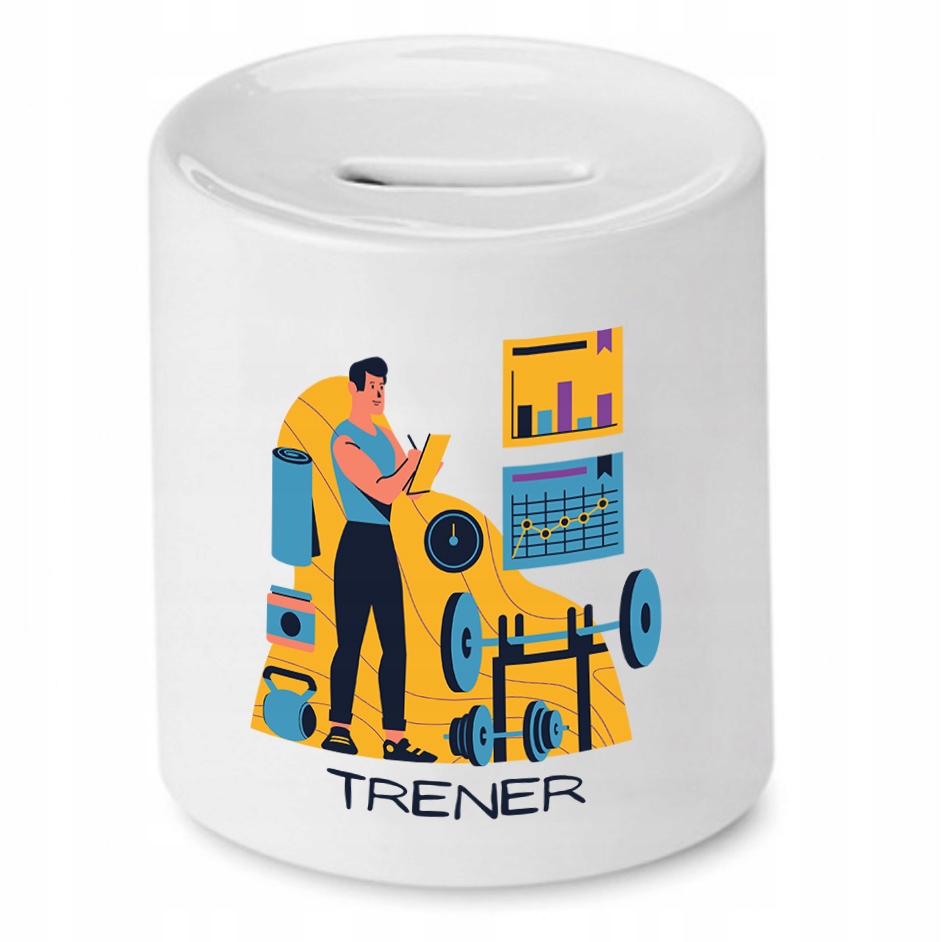 Dla Trenera Prezent Skarbonka Best Coach Trener Z Nadrukiem Ze Zdjęciem