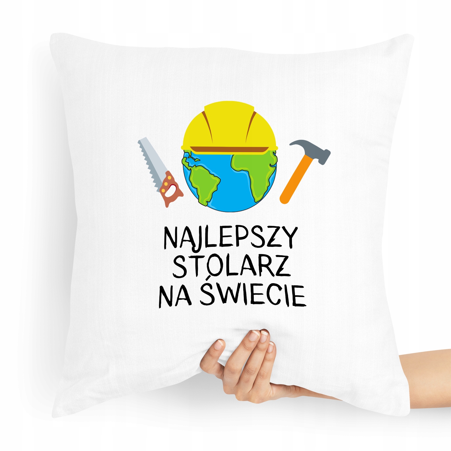 Poduszka Prezent Dla Najlepszego Stolarza Świata Z Nadrukiem Ze Zdjęciem