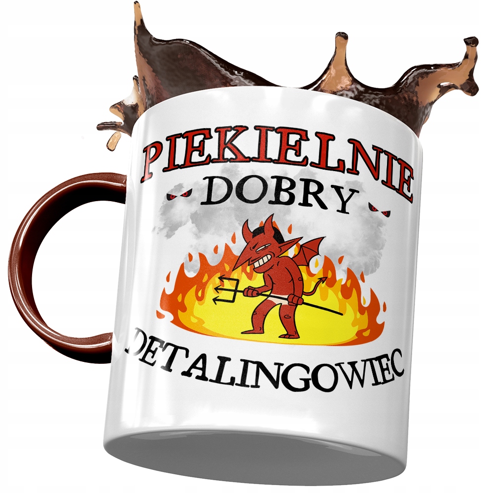 Kubek Bordowy Dla Detalingowca Piekielnie Dobry Z Nadrukiem Ze Zdjęciem