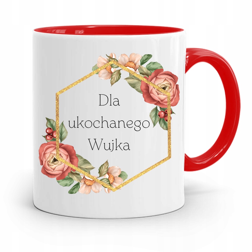 Kubek Czerwony Dla Wujka Dla Ukochanego Wujka Z Nadrukiem Ze Zdjęciem