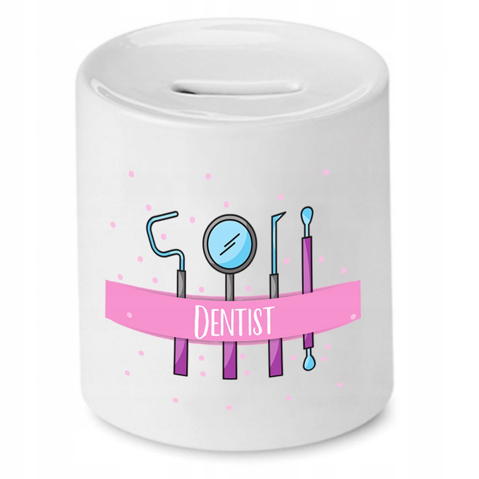 Skarbonka Dla Dentysty Dentist Prezent Z Nadrukiem Ze Zdjęciem
