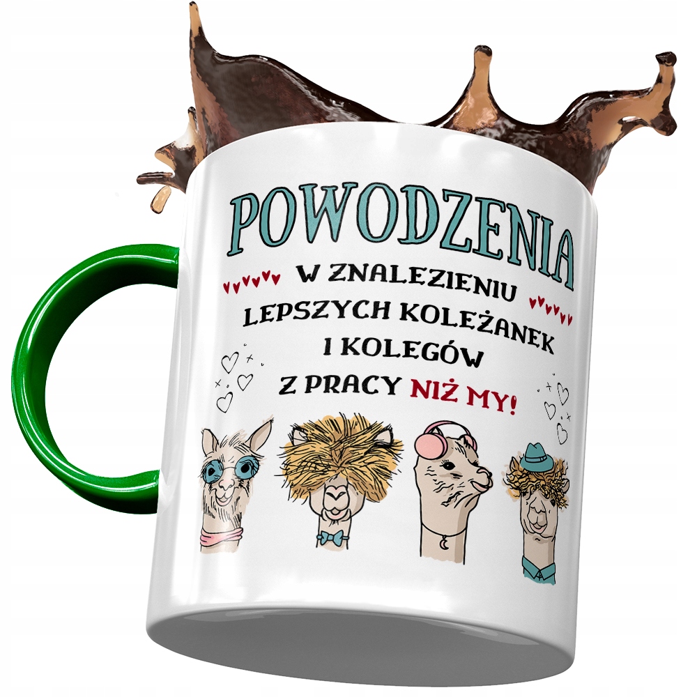 Kubek Zielony Na Pożegnanie Z Pracy Na Prezent Z Nadrukiem Ze Zdjęciem