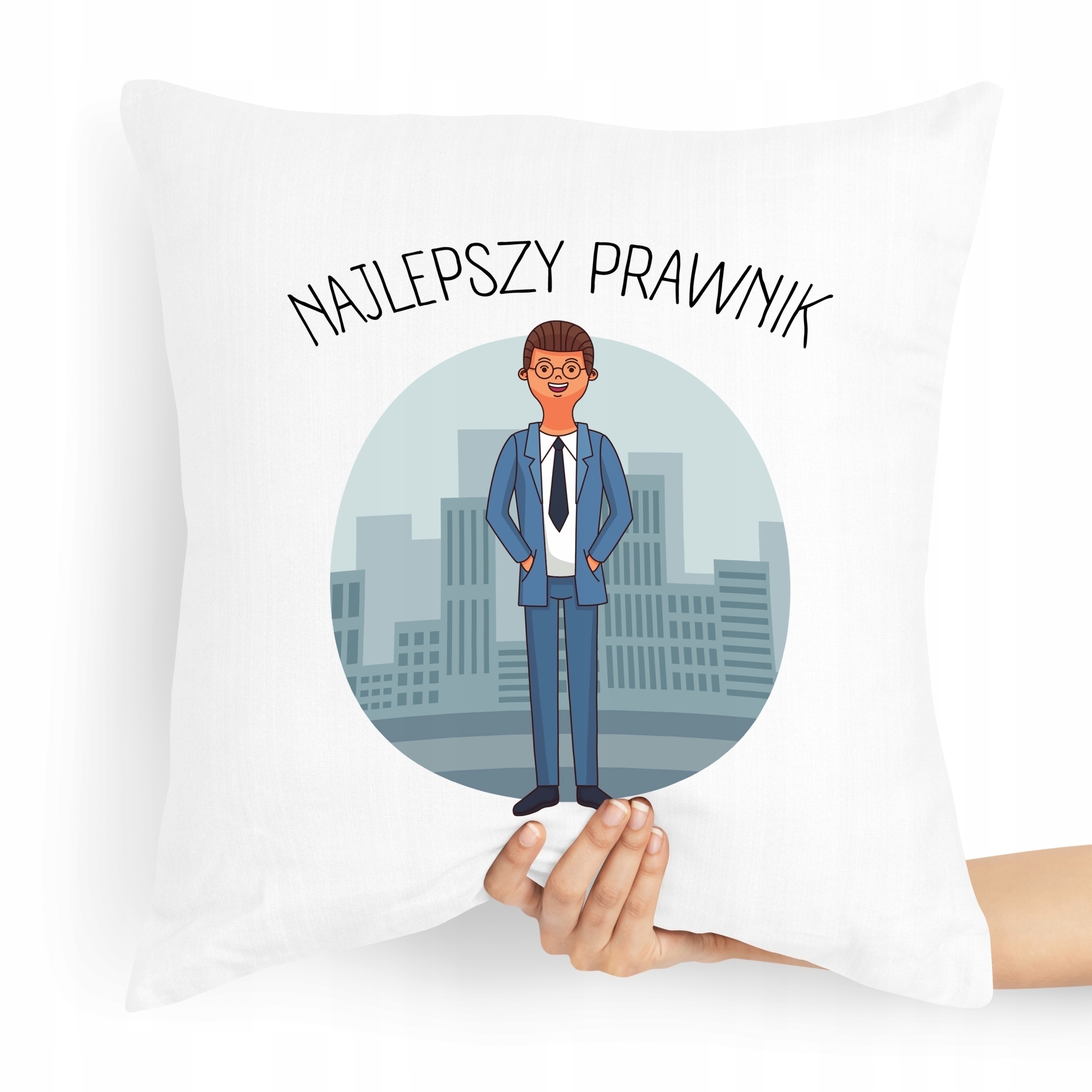 Poduszka Prezent Dla Prawnika Najlepszy Prawnik Z Nadrukiem Ze Zdjęciem