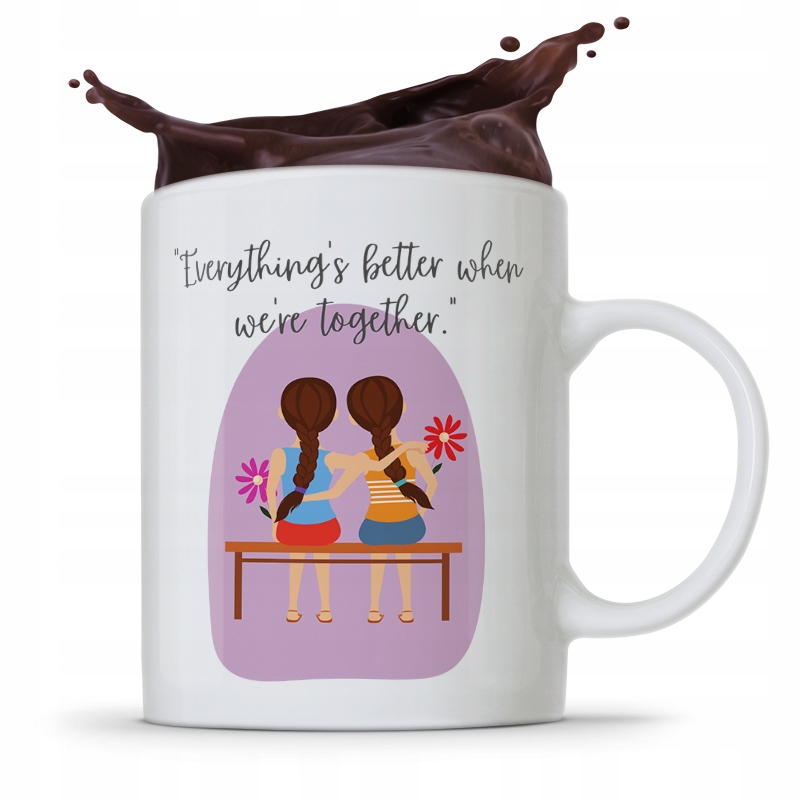 Kubek Prezent Dla Przyjaciela We Are Together Z Nadrukiem Ze Zdjęciem