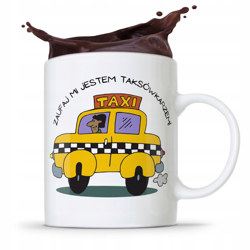Kubek Prezent Dla Taksówkarza Zaufaj Mi! Z Nadrukiem Ze Zdjęciem