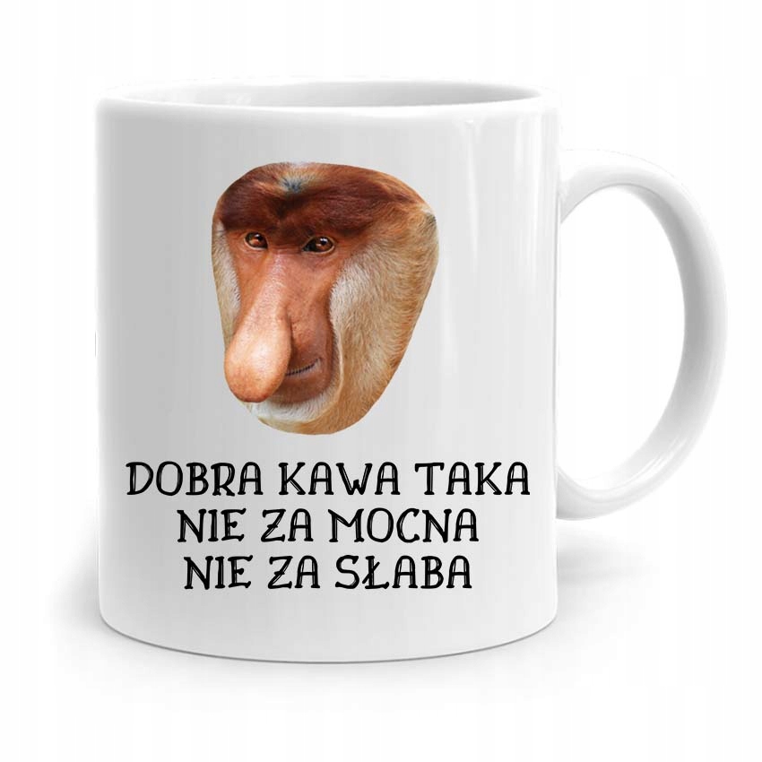 Kubek Śmieszny Nosacz Janusz Polak Dobra Kawa Z Nadrukiem Ze Zdjęciem