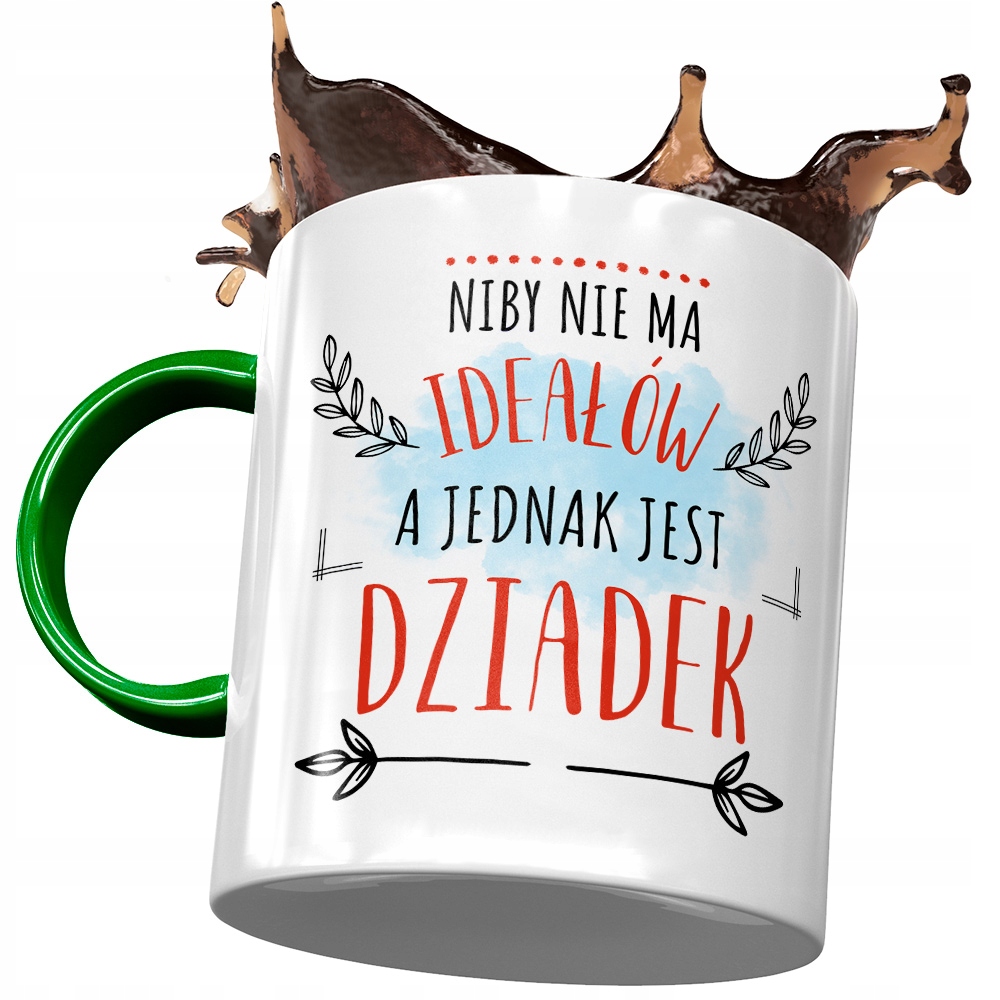 Kubek Zielony Dziadka Dzień Dziadka Prezent Z Nadrukiem Ze Zdjęciem