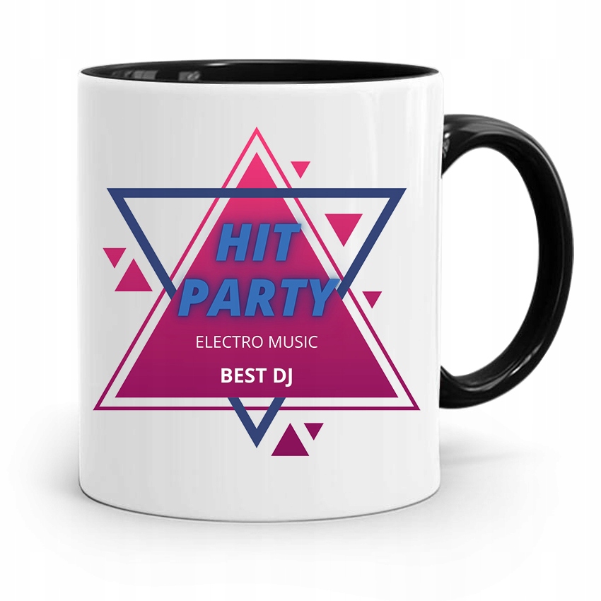 Dla Dja Muzyka Kubek Czarny Hit Party Best Dj Z Nadrukiem Ze Zdjęciem