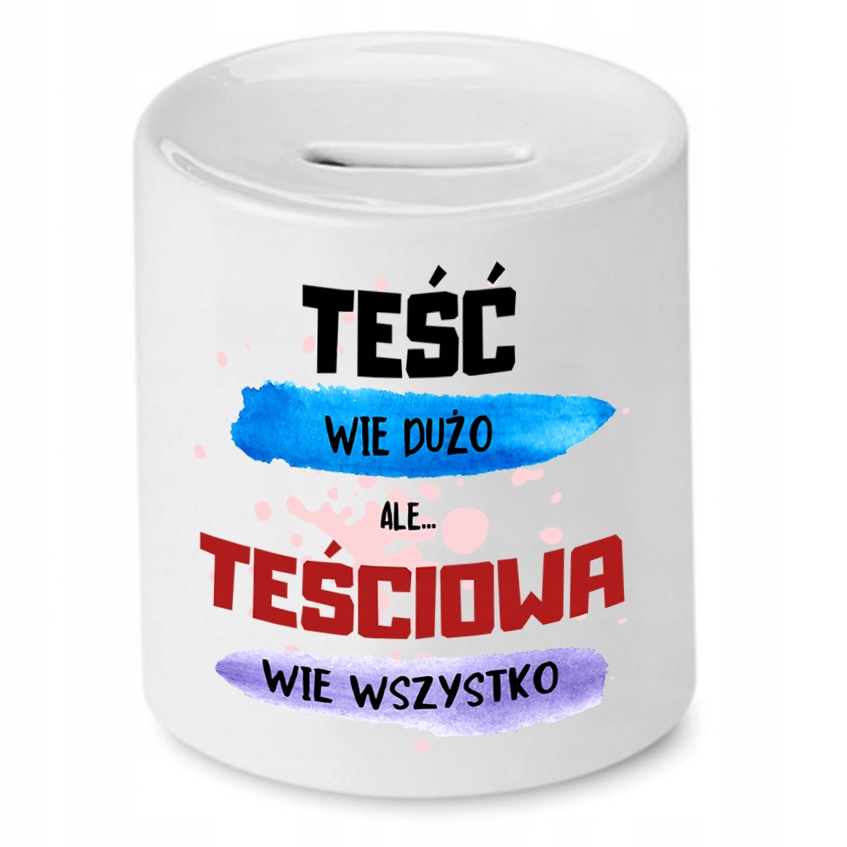 Skarbonka Dla Teściowej Teściowa Wie Wszystko Z Nadrukiem Ze Zdjęciem