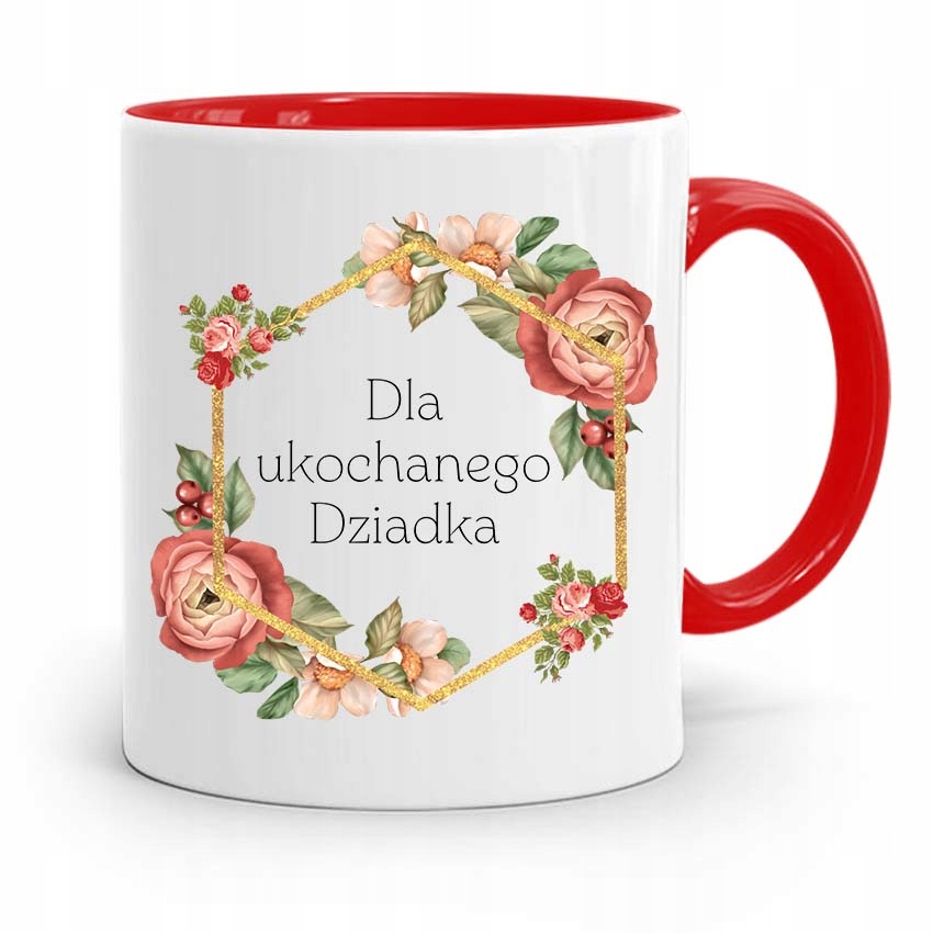 Kubek Czerwony Dla Dziadka Dla Ukochanego Dziadka Z Nadrukiem Ze Zdjęciem