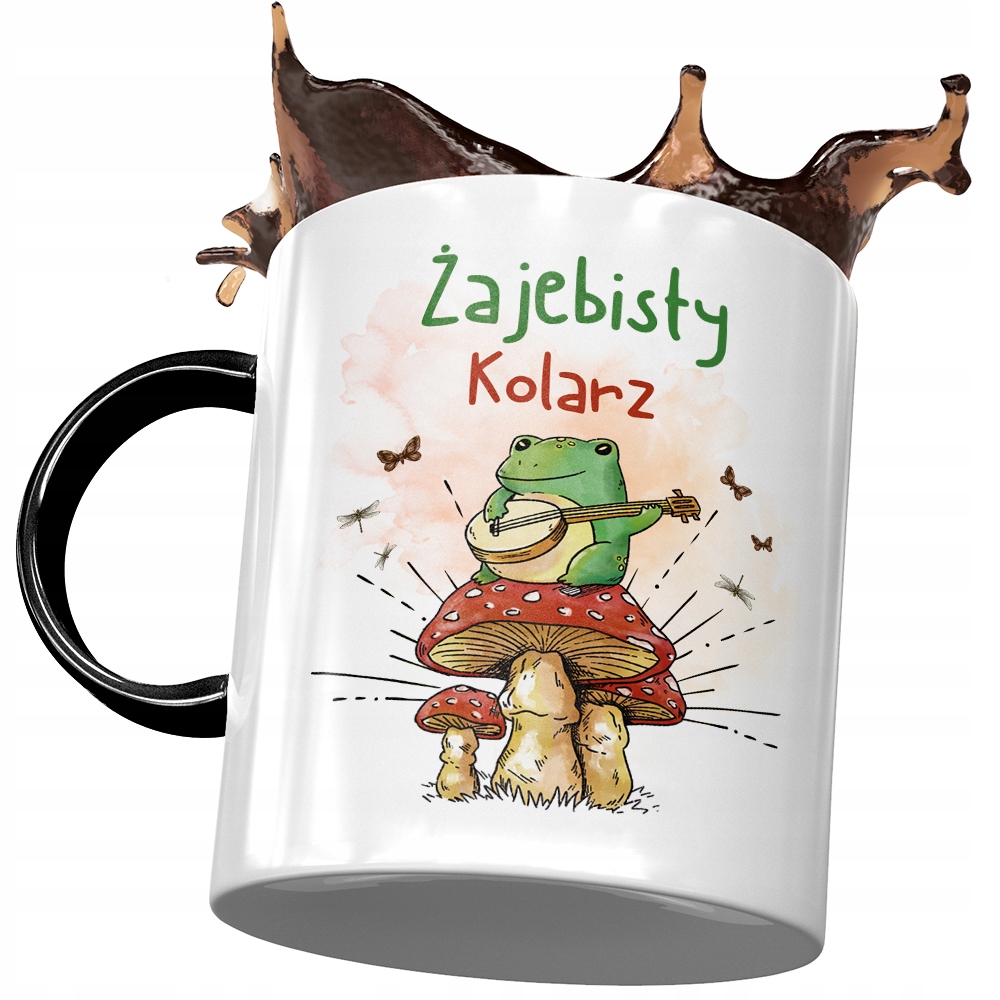 Kubek Czarny Dla Kolarza Żajebisty Kolarz Kubek Z Nadrukiem Ze Zdjęciem