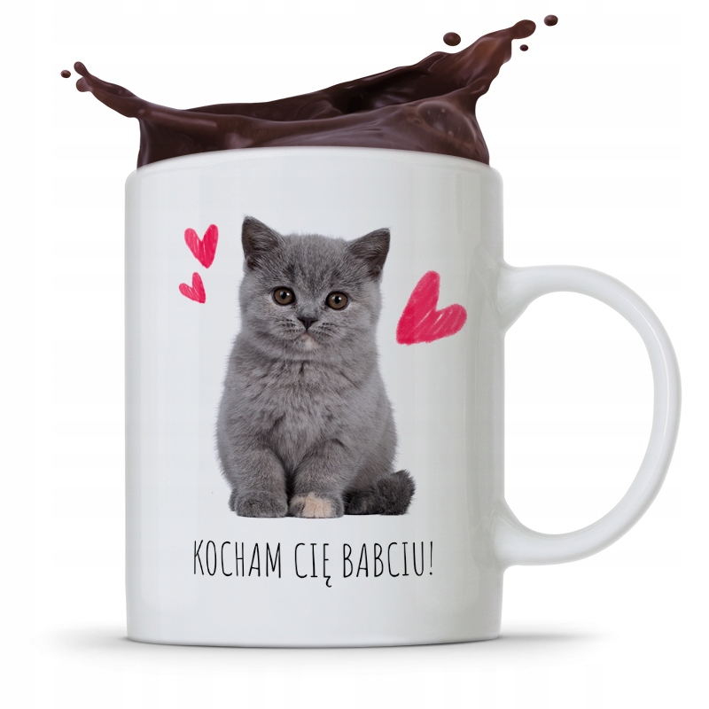 Kubek Dla Babci Na Imieniny Kocham Cię Babciu Z Nadrukiem Ze Zdjęciem