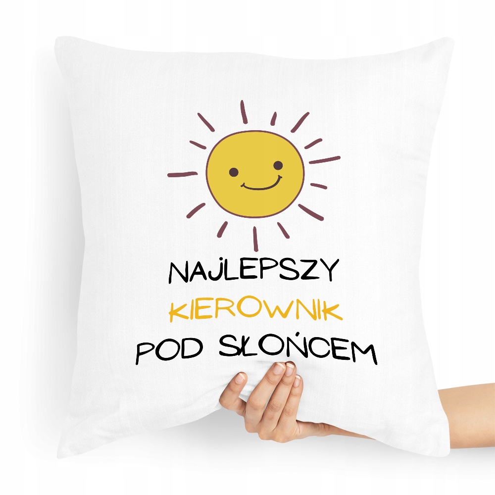 Poduszka Prezent Dla Najlepszego Kierownika Z Nadrukiem Ze Zdjęciem