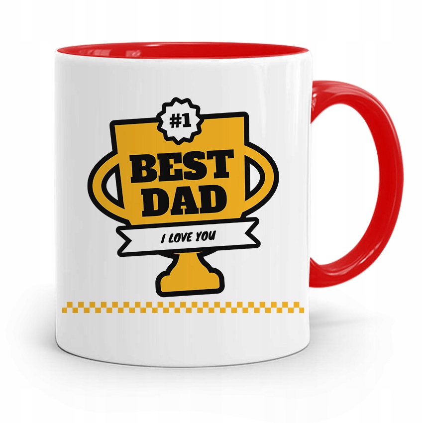 Kubek Czerwony Dla Taty Ojca Best Dad I Love U Z Nadrukiem Ze Zdjęciem